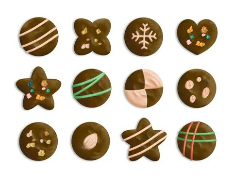 Chocolate candy collection Stock Illustration