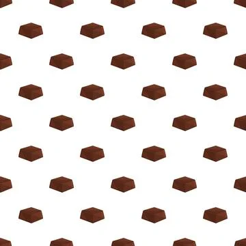 Chocolate candy creating seamless dessert pattern background Illustrazione stock