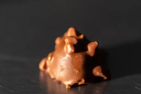 A chocolate candy with a dark background Stock Photos