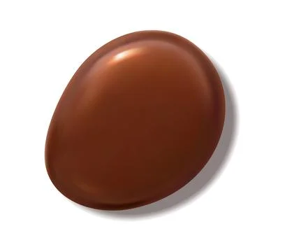 Chocolate candy drop or blob with rounded shape Stock Illustration
