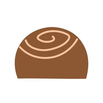 Chocolate candy on an isolated background. Dessert. A treat. Tea time. Design Stock Illustration