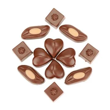 Chocolate candy isolated on white background 스톡 사진