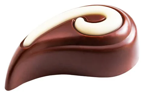 Chocolate candy isolated on white background. Clipping path Stock Photos