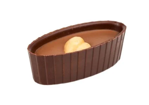 Chocolate candy with nuts Stock Photos
