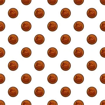 Chocolate candy pattern creating a sweet dessert background 库存插图