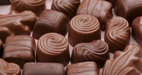 Chocolate Candy on plate Stock-Footage 95751310