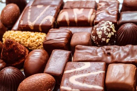 Chocolate candy set Stock Photos