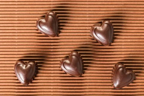 Chocolate candy in the shape of heart Foto stock