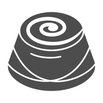 Chocolate candy solid icon, Chocolate festival concept, candy sign on white Stock Illustration