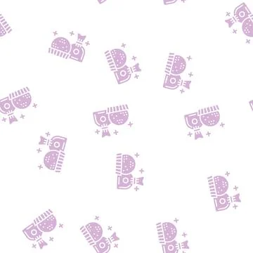 Chocolate candy in spherical form glyph seamless pattern Stock Illustration