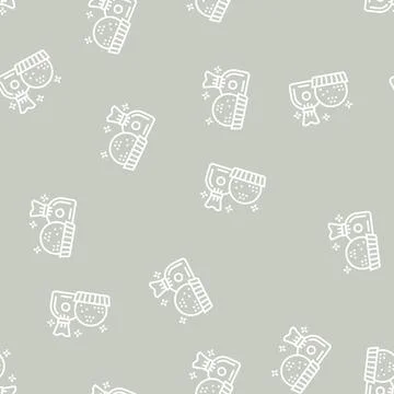 Chocolate candy in spherical form line seamless pattern Stock Illustration