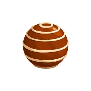 Chocolate candy, sweet dessert choco ball comfit 스톡 일러스트