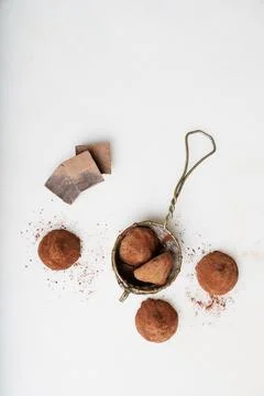 Chocolate candy truffles Stock Photos