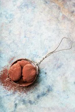 Chocolate candy truffles Stock Photos