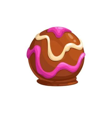 Chocolate candy vector icon. Sweet choco dessert Illustrazione stock