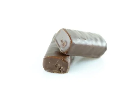 Chocolate candy on a white background Stock Photos