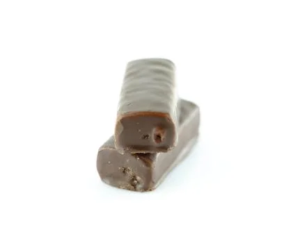 Chocolate candy on a white background Stock Photos