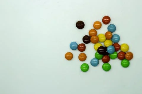 Chocolate candy on white background Stock Photos