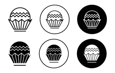Chocolate candy in wrapper icon Outline flat Icon Stock Illustration