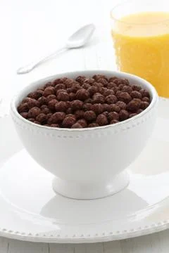 Chocolate cereal Stock Photos