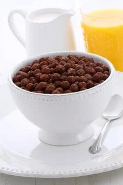 Chocolate cereal Stock Photos