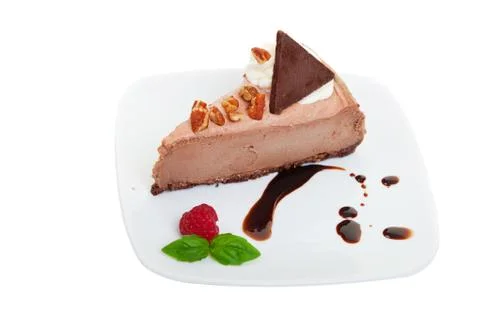Chocolate cheese cake Stock Photos