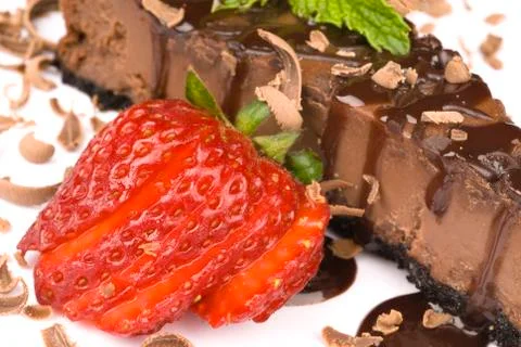 Chocolate cheesecake Stock Photos
