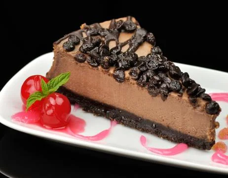 Chocolate cheesecake Stock Photos