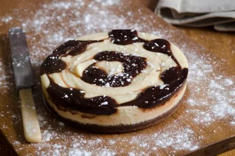 Chocolate cheesecake Stock Photos