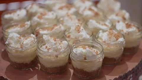 Chocolate Cheesecake Shooters Stock Footage 254366180