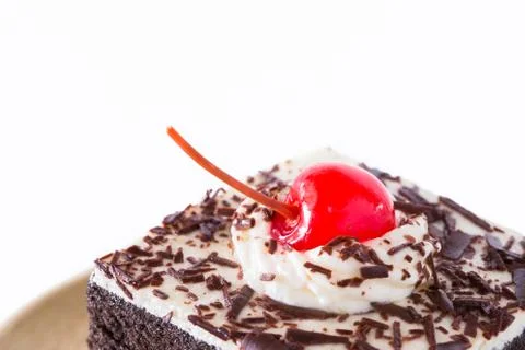 Chocolate cherry cake Foto stock