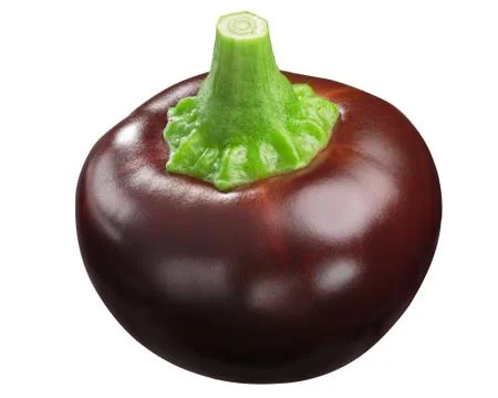 Chocolate cherry pepper, paths Stock Photos