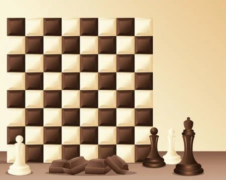 Chocolate chess Stock Illustration