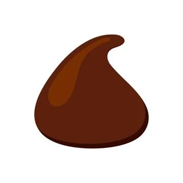 Chocolate chip for baking vector icon clip art illustration. Illustrazione stock