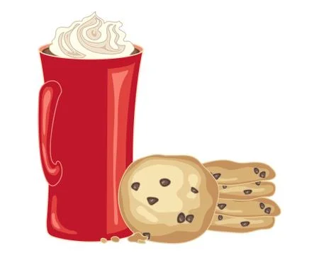 Chocolate chip biscuit Stock Illustration