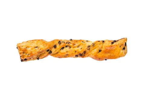 Chocolate chip bread on white background Stock Photos