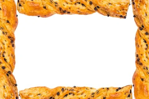 Chocolate chip bread on white background Stock Photos