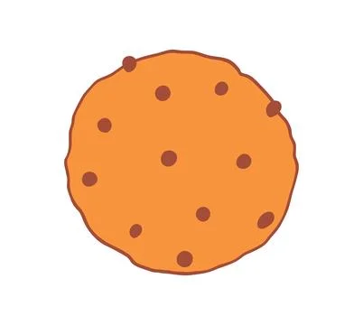 Chocolate chip cookie, biscuit illustration isolated. Stock Illustration