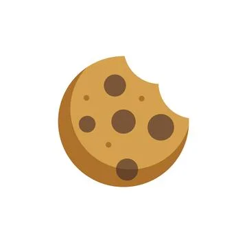 Chocolate chip cookie bitten. Vector Stock Illustration