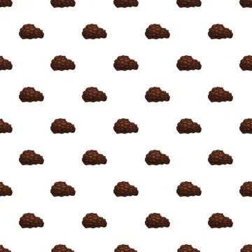 Chocolate chip cookie crumbs repeating pattern texture background Stock Illustration