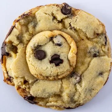 CHOCOLATE CHIP COOKIE FLAT LAY Stock Photos