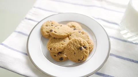 Chocolate chip cookie Stock Footage 147962355