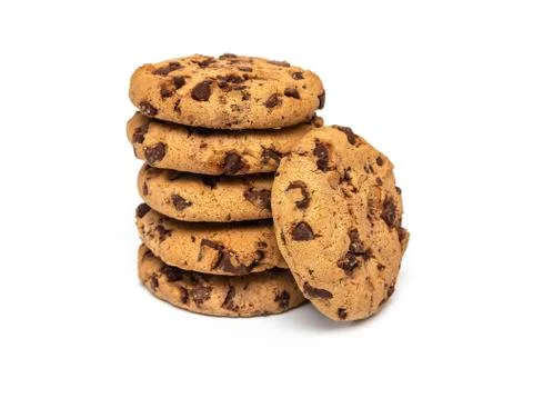 Chocolate Chip Cookie isolated Stock Photos