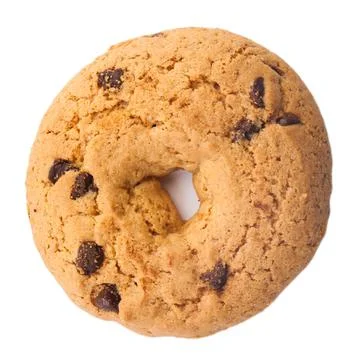 Chocolate chip cookie isolated on white background Stock Photos