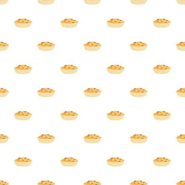 Chocolate chip cookie pattern background repeating illustration Stock Illustration