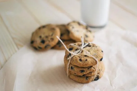 Chocolate chip cookie 写真素材
