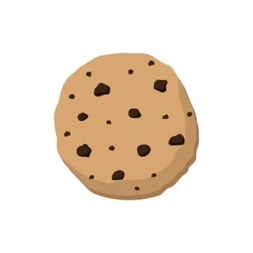 Chocolate chip cookie. Vector clip art illustration. Isolated. 스톡 일러스트