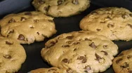 Chocolate Chip Cookies Baking Time Lapse Stock Footage