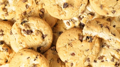 Chocolate Chip Cookies Stock Footage 90380039