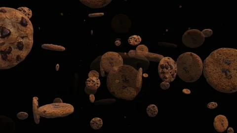 Chocolate chip cookies loop animation Stock Footage 171104401